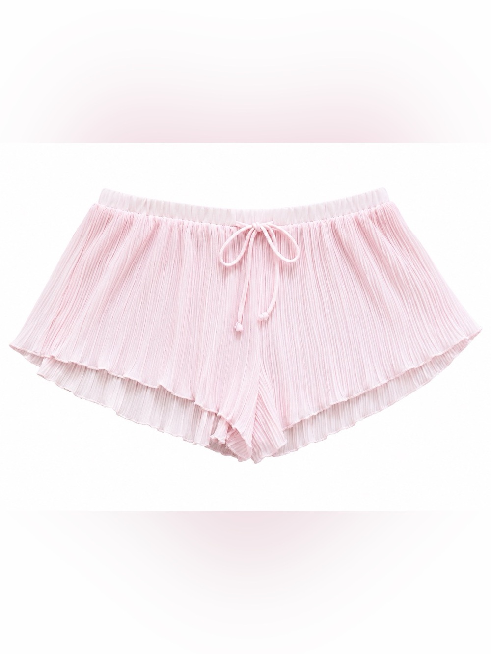 Pleated sleep shorts